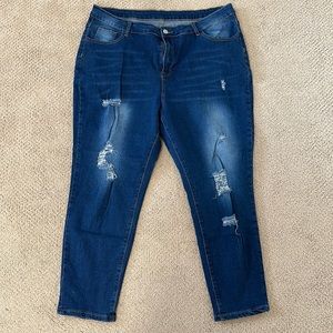 Distressed jeans